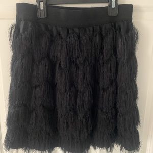 Banana Republic  Black Fringe Skirt - New w/ tags